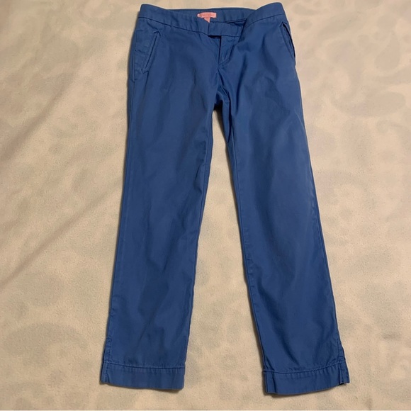 Lilly Pulitzer size 0 EUC Crop Ankle Pants Blue - Picture 1 of 9